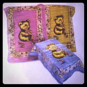 Faux fur teddy bear winter blanket